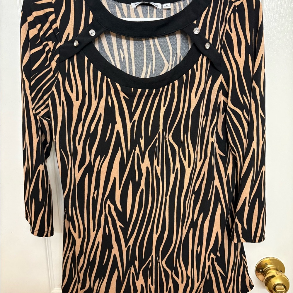 Chico's Zebra Print Top